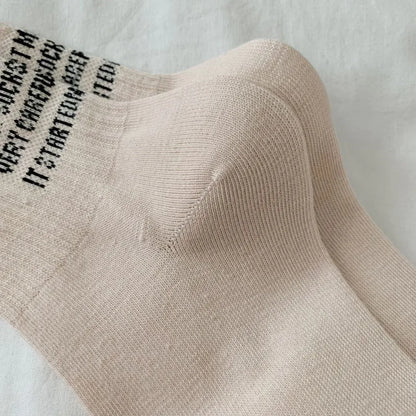 Letter Cotton Socks – Trendy Unisex Sport Style