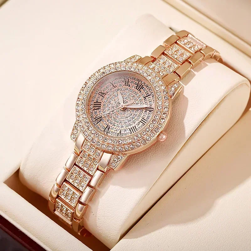 DRAVEN — Golden Muse – Women’s Gold Crystal Watch in Luxury Style