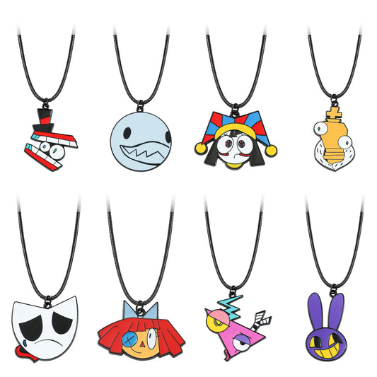 DRAVEN — Digital Circus Pendant Necklace – Cartoon Clown Jewelry for Kids and Fans — Necklaces & Chains | DRAVEN