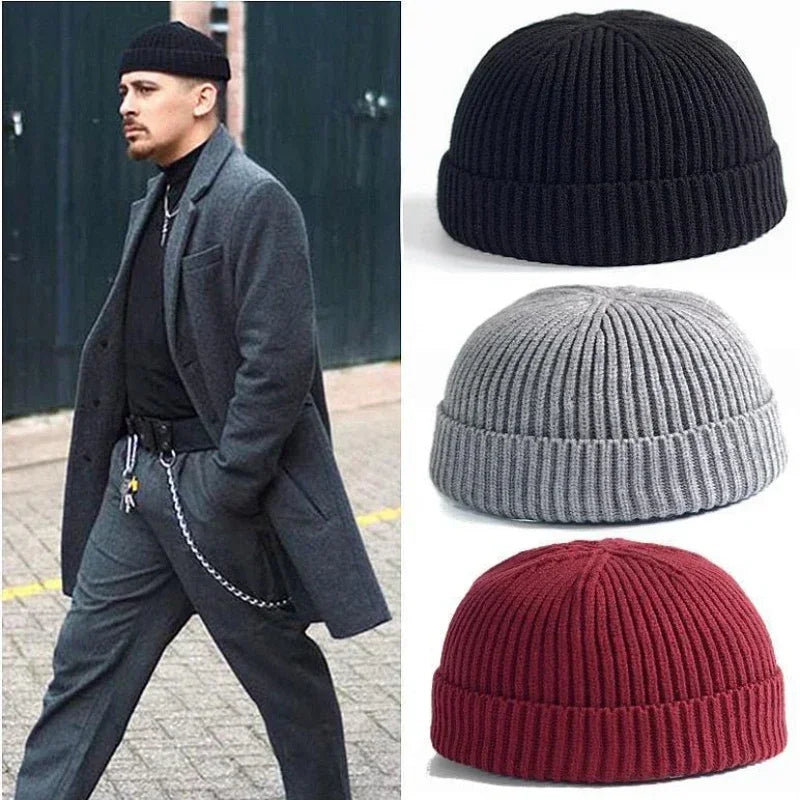 Classic Wool Beanie – Minimal Warm Knit Hat – Elegant Men's Accessory | Accessorio Uomo Elegante