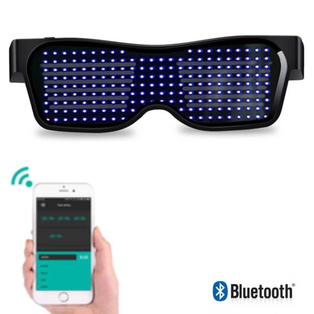 DRAVEN — Programmable LED Text Sunglasses – Graffiti Party Style