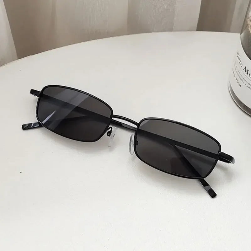 DRAVEN — Small Rectangle Sunglasses – Vintage Metal Frame