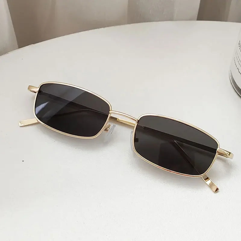 DRAVEN — Small Rectangle Sunglasses – Vintage Metal Frame