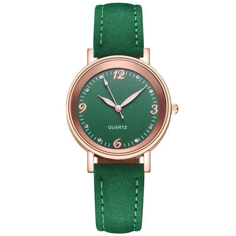 DRAVEN — Soft Elegance – Women’s Leather Strap Watch with Bracelet-Inspired Design