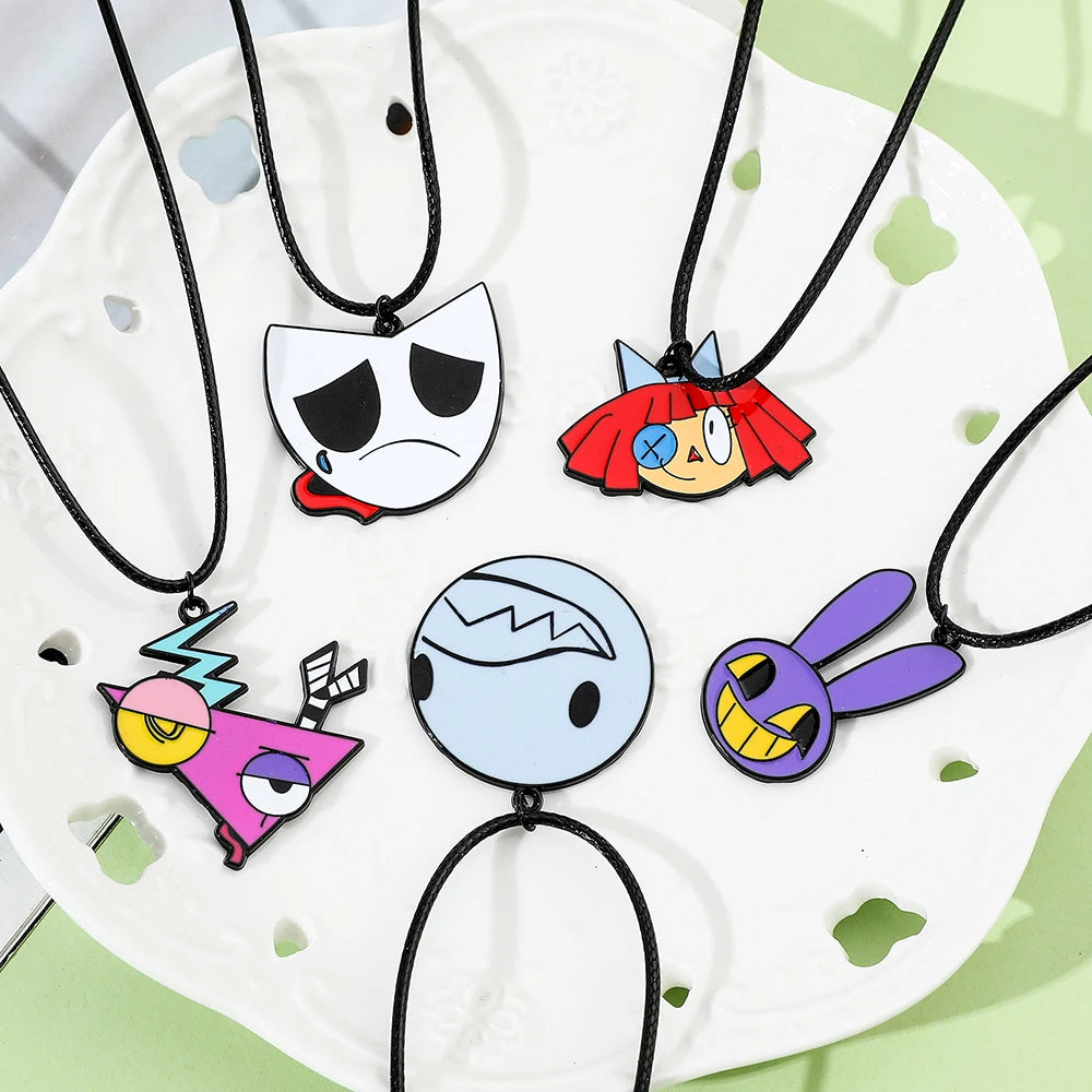 DRAVEN — Digital Circus Pendant Necklace – Cartoon Clown Jewelry for Kids and Fans