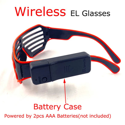 Wireless LED Glow Sunglasses – Carnival Party Style – Elegant Men's Accessory | Accessorio Uomo Elegante