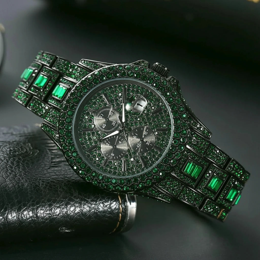 Crimson Ice – Men’s Red Steel Luxury Watch 2025 Edition – Elegant Men's Accessory | Accessorio Uomo Elegante