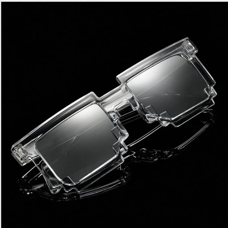 Glow-in-the-Dark LED Sunglasses – Mosaic Party Style – Elegant Men's Accessory | Accessorio Uomo Elegante