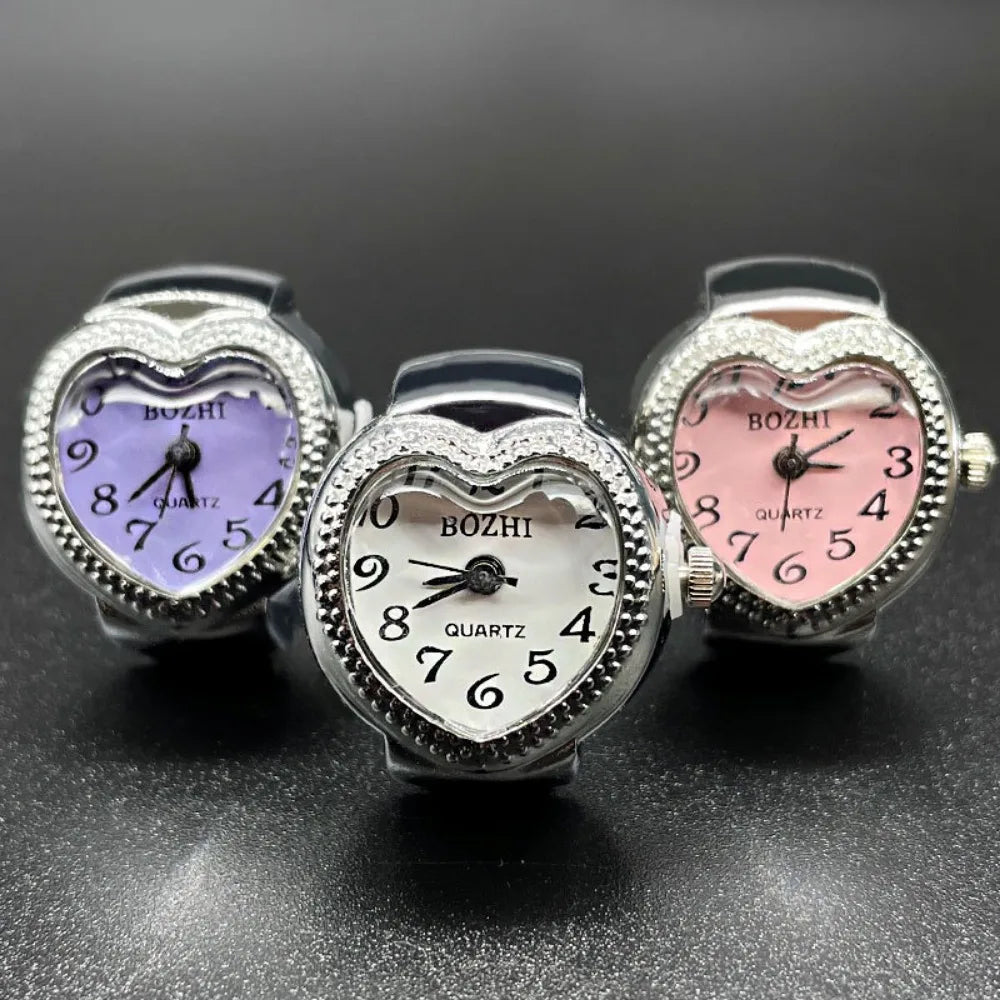 DRAVEN — Heartbeat Time – Retro Punk Ring Watch with Roman Dial
