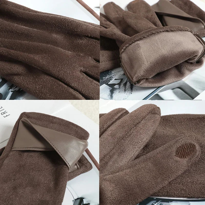 Suede Touchscreen Gloves – Women’s Elegant Winter Style – Elegant Men's Accessory | Accessorio Uomo Elegante