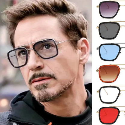 Tony Stark Sunglasses – Steampunk Metal Design – Elegant Men's Accessory | Accessorio Uomo Elegante