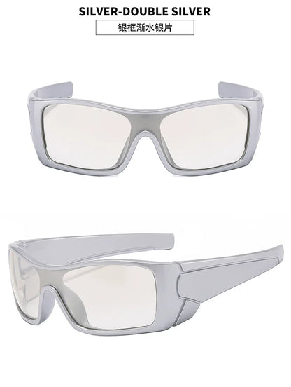 Futuristic Sports Shield Sunglasses – Y2K Driving Style – Elegant Men's Accessory | Accessorio Uomo Elegante