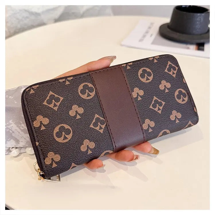 Long Wallet Women 2025 Fashion Print Zipper Design – Elegant Men's Accessory | Accessorio Uomo Elegante