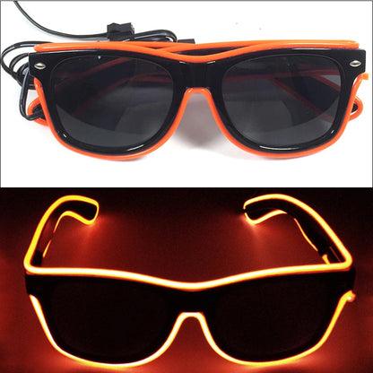 Neon Glow Party Sunglasses – LED Light-Up Style