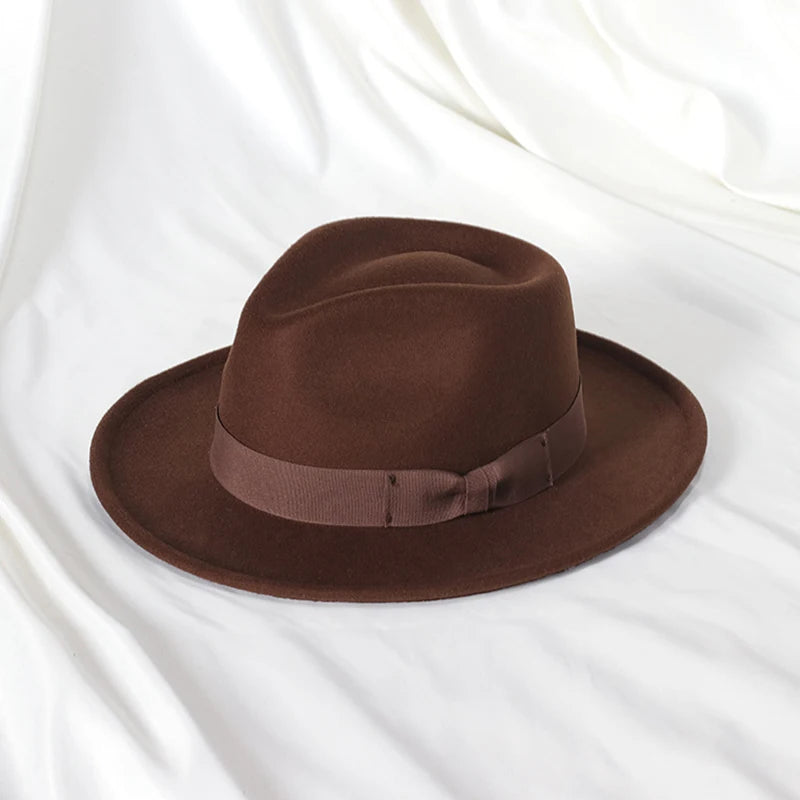 DRAVEN — Elegant Wool Fedora – Unisex Classic Jazz Hat