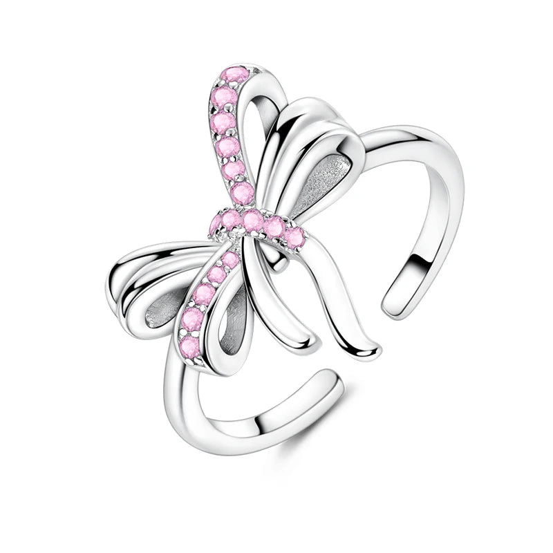 DRAVEN — Blue Zircon Butterfly Silver Ring