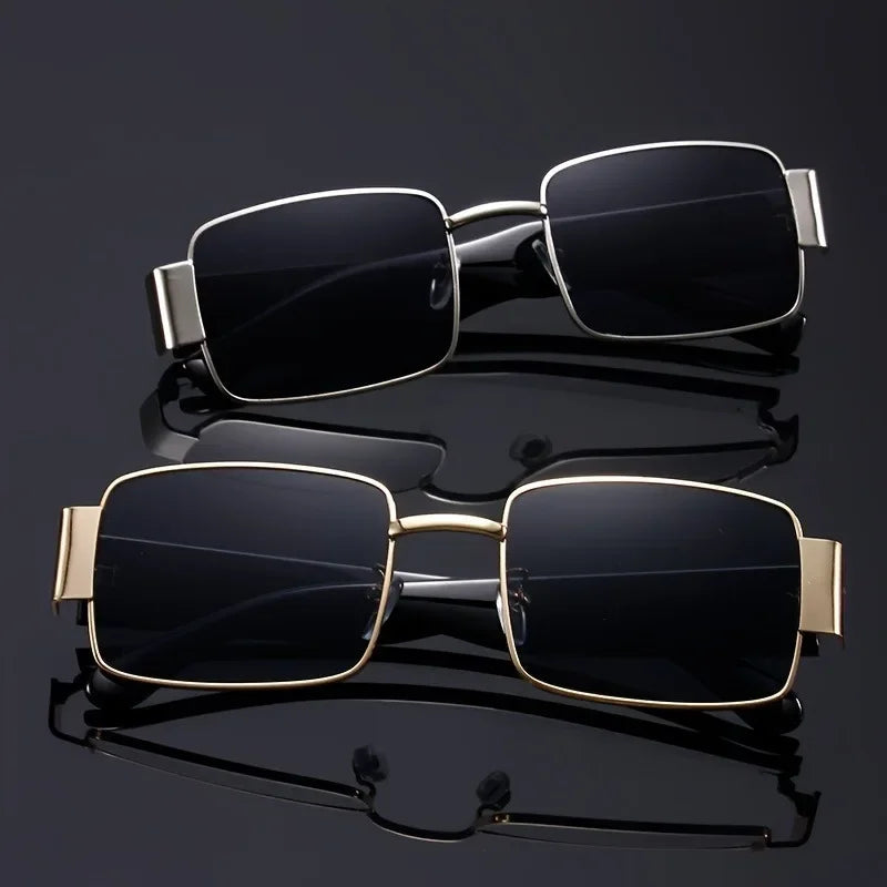 DRAVEN — Large Frame Sunglasses – Gold & Black Accent