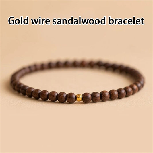 DRAVEN — Natural Sandalwood Beaded Bracelet — Bracelets | DRAVEN