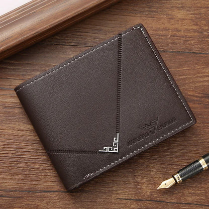 Slim Leather Money Clip Wallet Men Bifold Card Holder – Elegant Men's Accessory | Accessorio Uomo Elegante