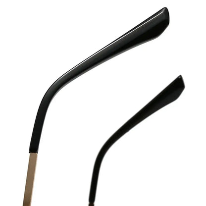 Half-Frame Square Sunglasses – Vintage Metal Y2K Shades – Elegant Men's Accessory | Accessorio Uomo Elegante