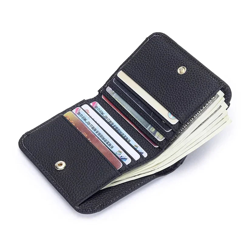 DRAVEN — Genuine Leather Wallet Women 2025 Folding Small Design