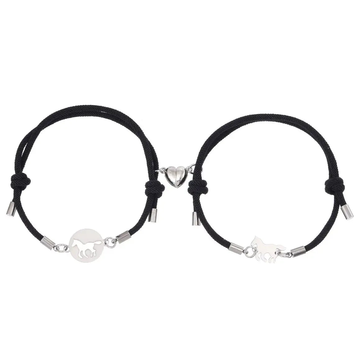 Magnetic Couple Rope Bracelets – Elegant Men's Accessory | Accessorio Uomo Elegante