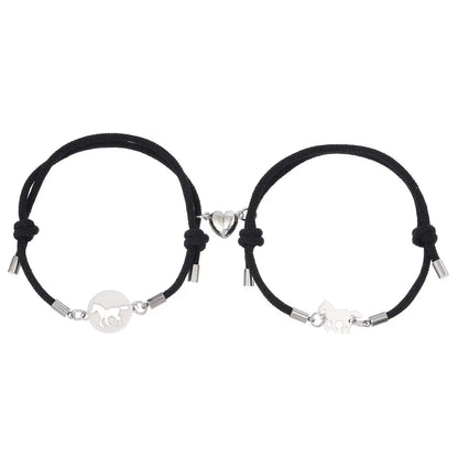 Magnetic Couple Rope Bracelets – Elegant Men's Accessory | Accessorio Uomo Elegante
