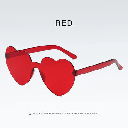 Red Heart Sunglasses – Designer Retro Cat Eye Y2K Shades – Elegant Men's Accessory | Accessorio Uomo Elegante