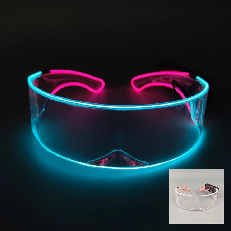 DRAVEN — Robot LED Party Sunglasses – Futuristic Nightclub Style