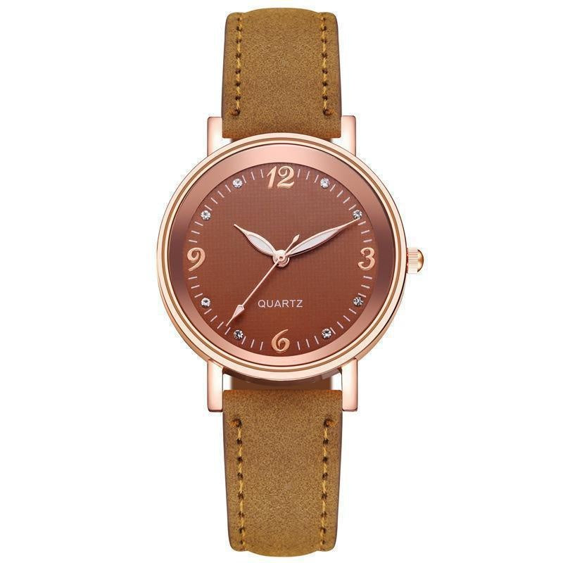 DRAVEN — Soft Elegance – Women’s Leather Strap Watch with Bracelet-Inspired Design