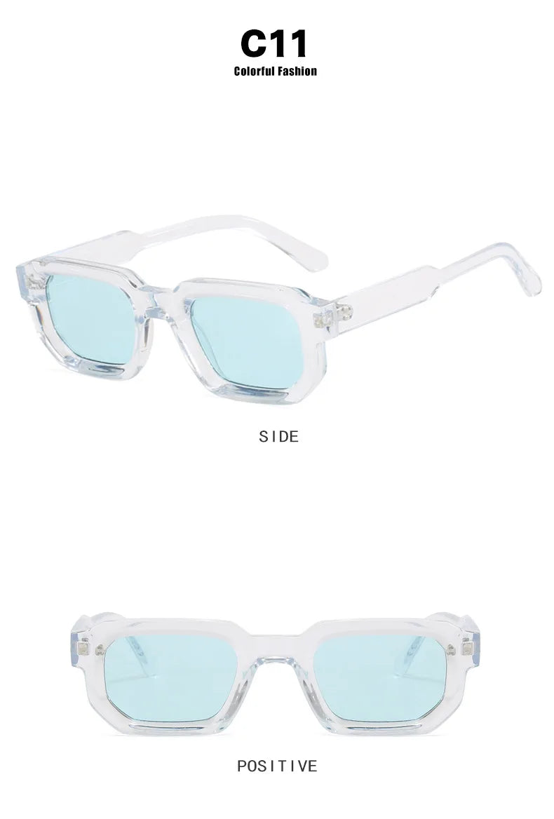 Vintage Rectangle Sunglasses – Retro Luxury Design – Elegant Men's Accessory | Accessorio Uomo Elegante