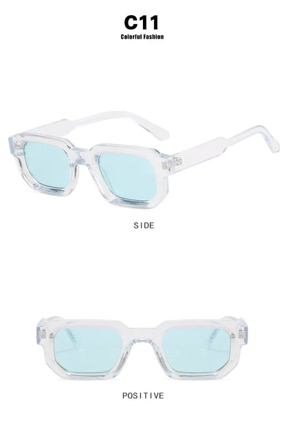 Vintage Rectangle Sunglasses – Retro Luxury Design – Elegant Men's Accessory | Accessorio Uomo Elegante