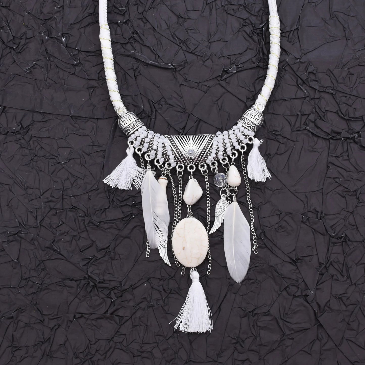 DRAVEN — Vintage Turquoise Bohemian Necklace – Unique Ethnic Design for Parties