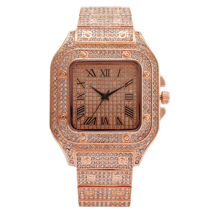 Frozen Legacy – 2025 Unisex Crystal Diamond Watch – Elegant Men's Accessory | Accessorio Uomo Elegante