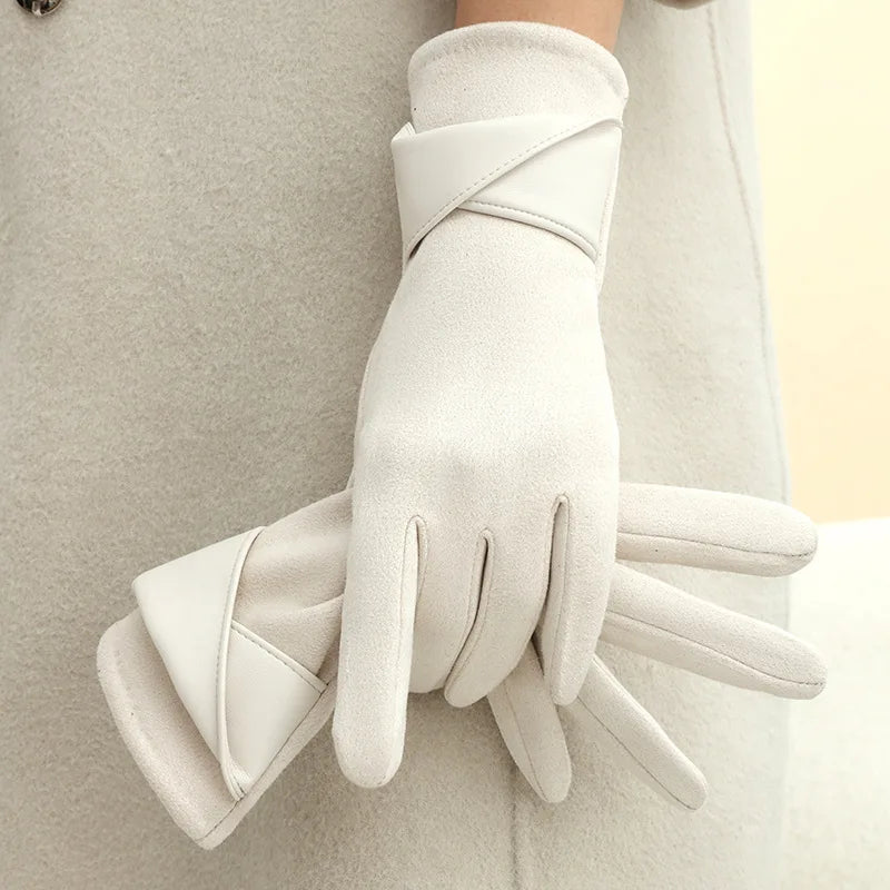DRAVEN — Suede Touchscreen Gloves – Women’s Elegant Winter Style