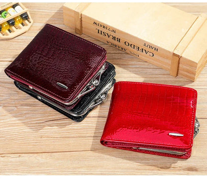 Luxury Genuine Leather Wallet Women Short Clip Purse – Elegant Men's Accessory | Accessorio Uomo Elegante