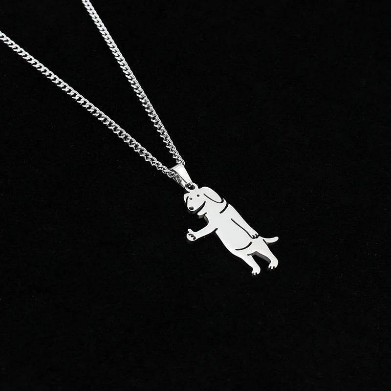 DRAVEN — Cartoon Cat Heart Couple Necklace – Cute Black Animal Pendant Jewelry