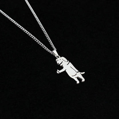 Cartoon Cat Heart Couple Necklace – Cute Black Animal Pendant Jewelry