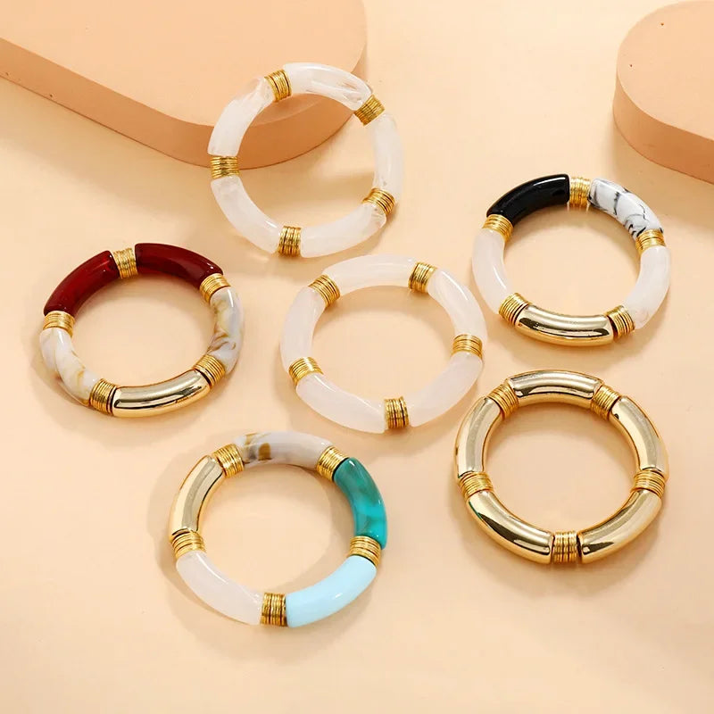 DRAVEN — Retro Resin Stretch Bracelet