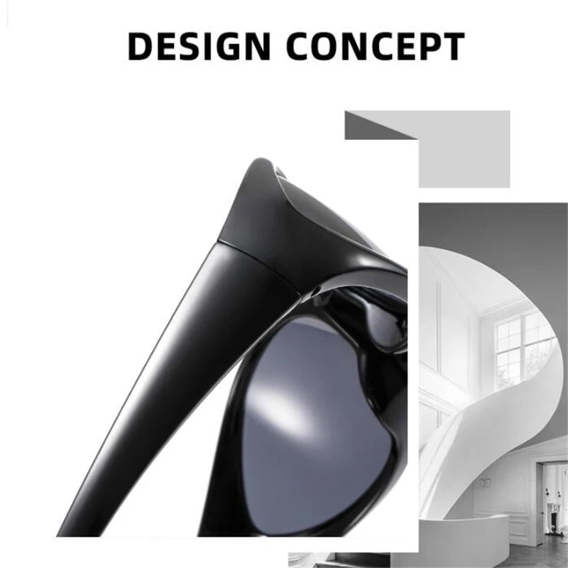 DRAVEN — Burgundy Cat Eye Sunglasses – Reflective Punk Luxury Shades