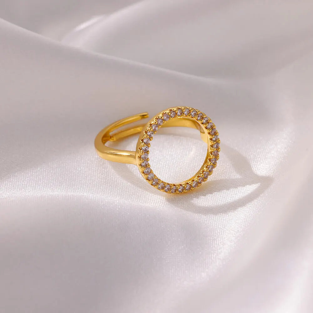 DRAVEN — Gold Geometric Zircon Crystal Ring