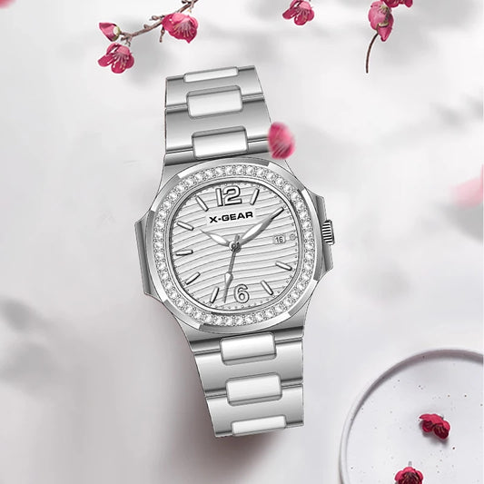 DRAVEN — Women’s Retro Silver Watch – Oversized Dial & Stainless Steel Design — Watches | DRAVEN