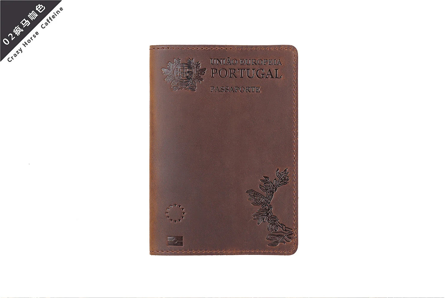 DRAVEN — Genuine Leather Portugal Passport Holder Travel Wallet