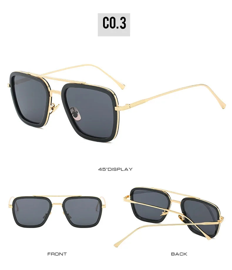 DRAVEN — Tony Stark Sunglasses – Steampunk Metal Design