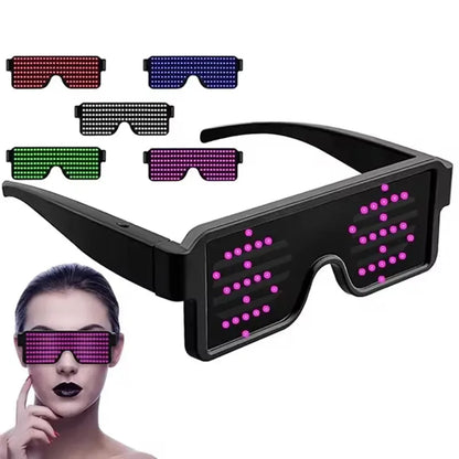 LED Flashing Sunglasses – Party Glow Style – Elegant Men's Accessory | Accessorio Uomo Elegante