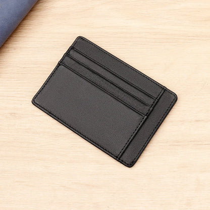 Genuine Leather Card Holder Slim Wallet Unisex Design – Elegant Men's Accessory | Accessorio Uomo Elegante