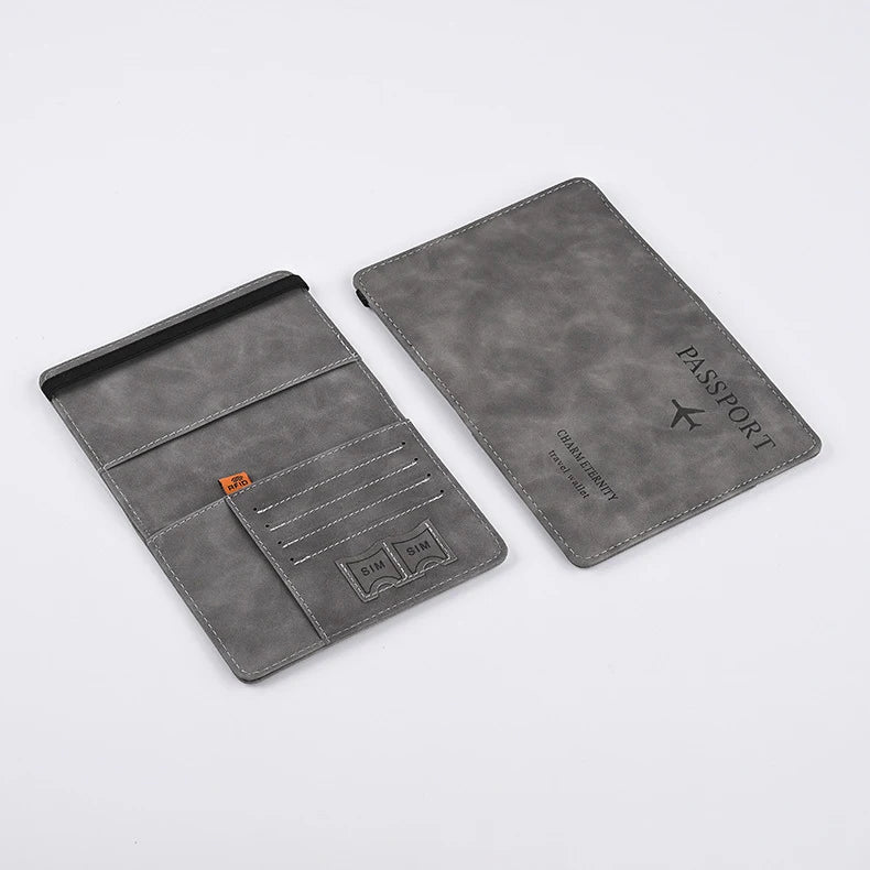 DRAVEN — PU Leather Travel Wallet Men Passport Card Holder
