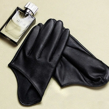 Faux Leather Fingerless Gloves – Women’s Dance Performance Style – Elegant Men's Accessory | Accessorio Uomo Elegante