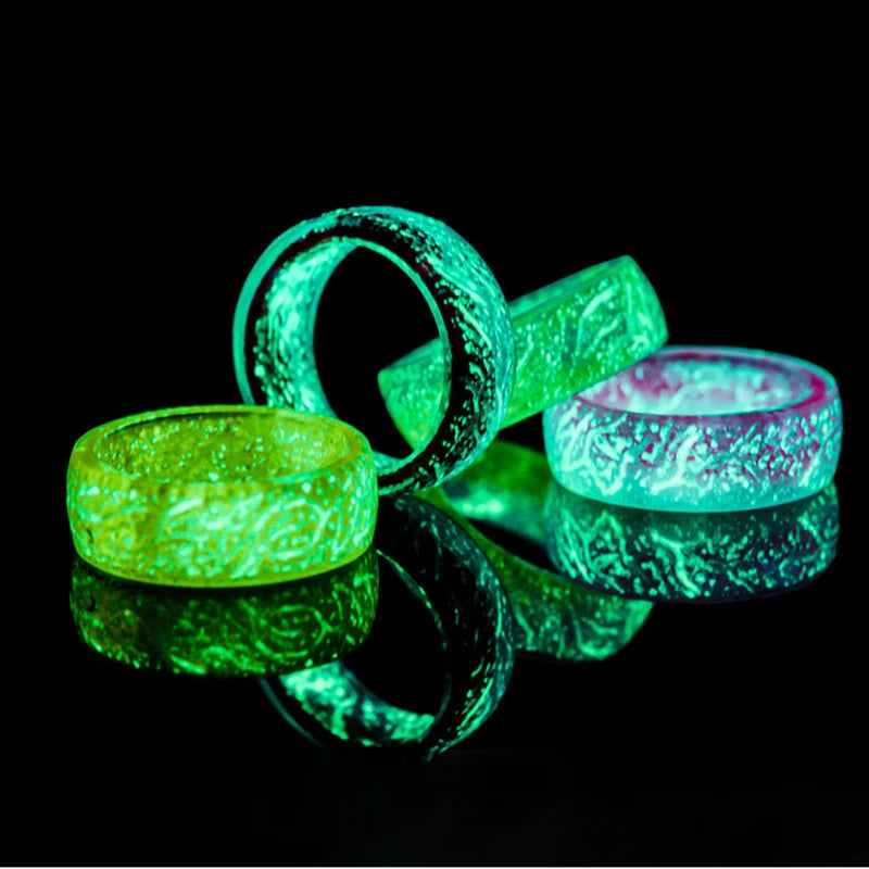 Colorful Luminous Resin Ring – Elegant Men's Accessory | Accessorio Uomo Elegante