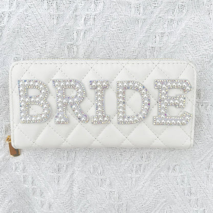Luxury White PU Wallet Women Boho Bride Clutch Purse – Elegant Men's Accessory | Accessorio Uomo Elegante